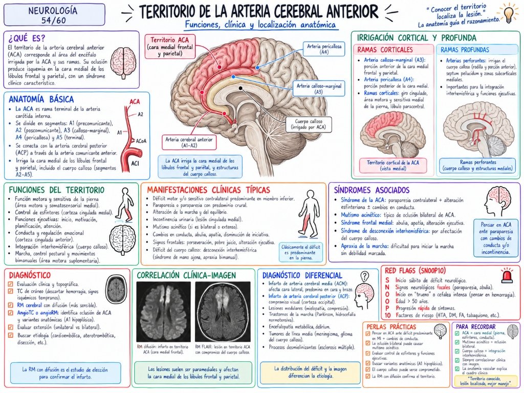 Neurología 55/60: Territorio de la Arteria Cerebral Media (Funciones, clínica y localización anatómica)