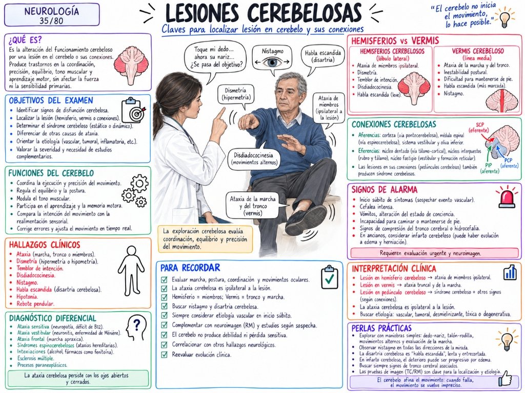 Neurología 35/80: Lesiones Cerebelosas
